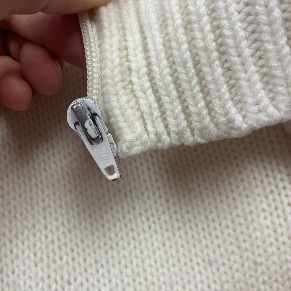 VINTAGE Rainbow Knit Zipper Sweater with Hood 70s Unique Rare Pullover - Picture 8 of 8